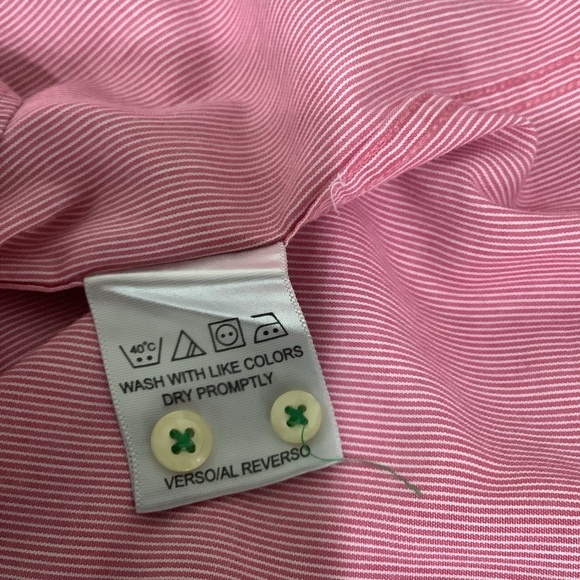 Tommy Hilfiger Red and White Long Sleeves Button Down Shirt Size 17 - Picture 7 of 8